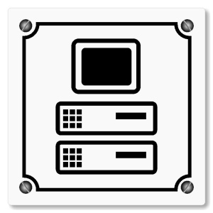 Server, 118x118mm, bílá, Kansas